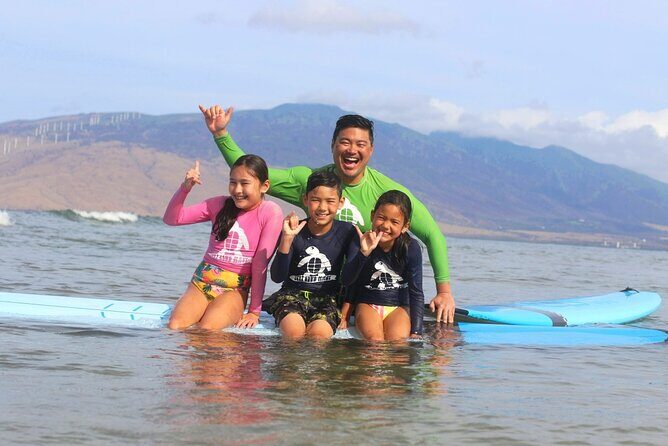 Group Surf Lesson at Kalama Beach in Kihei - Who This Class Fits: Ages 11+, Ocean Swimming, and the 250-lb Limit