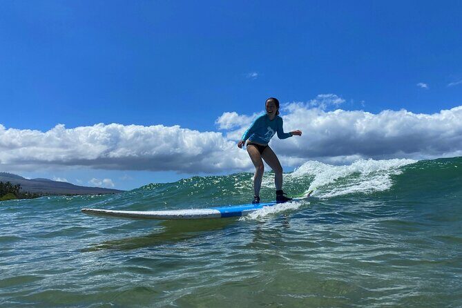 Group Surf Lesson at Kalama Beach in Kihei - The Land Lesson: How You Learn the Right Moves Before the Ocean Changes Them