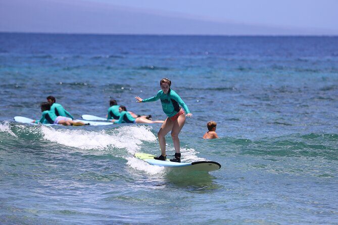 Group Surf Lessons from Kaanapali Beach - Kaanapali Beach Is the Class, Not Just the Background