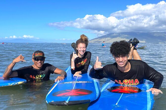 Hawaiian-owned and Operated Surf Lessons in Kihei, Maui - Hitting the water: guided practice in Maui water