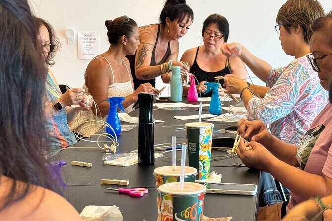 Lauhala Bracelet Craft Class on Maui - The Culture Part: Learning From Kuulei (Koo)