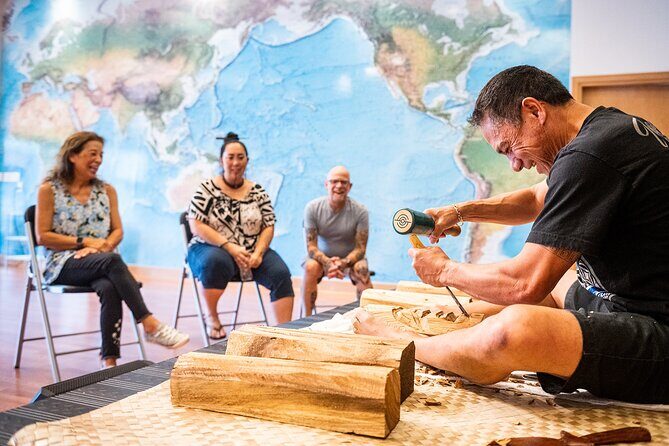 Polynesian Wood Carving on Maui - The hands-on carving moment: beginner-friendly practice