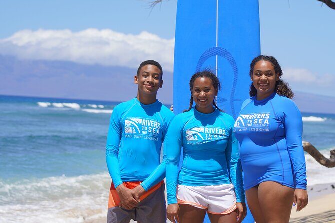 Private Surf Lesson for Group of 3-5 Near Lahaina - What’s included: rash guard, soft-top board, and reef shoes