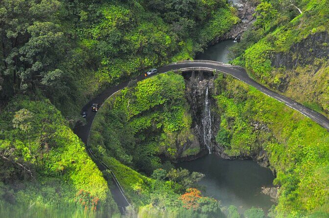 The Ultimate Road to Hana Slingshot Adventure from Kihei Maui - Upper Waikani Falls (Three Bears Falls): Swim-Worthy Waterfall Energy